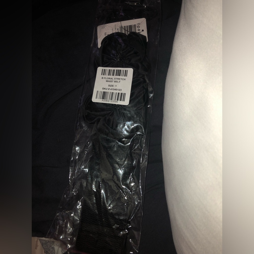 Torrid Black Floral Stretch waist belt